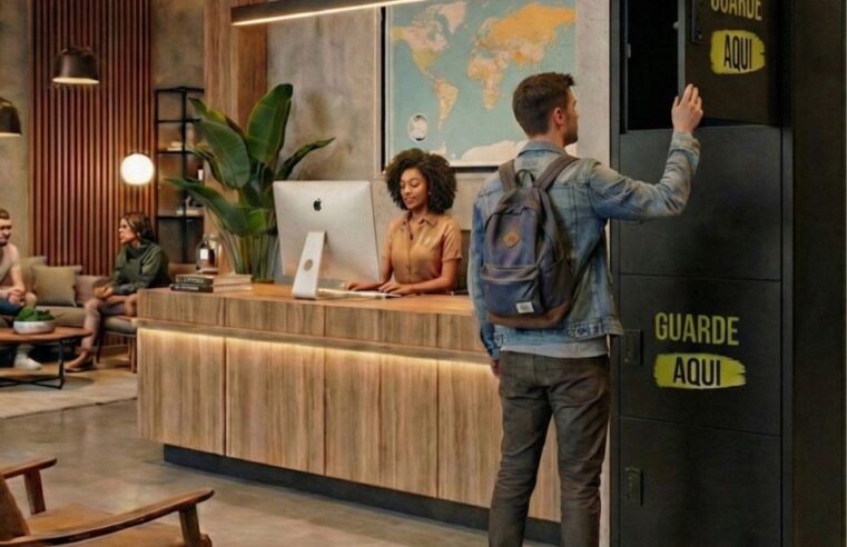 Lockers inteligentes transformam a experiência em hostels com mais segurança e autonomia para viajantes 
