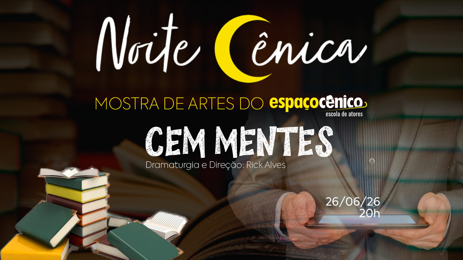 Mostra de Artes do Espaço Cênico Rick Alves discute como a inteligência artificial está transformando o comportamento humano a partir desta quinta-feira
