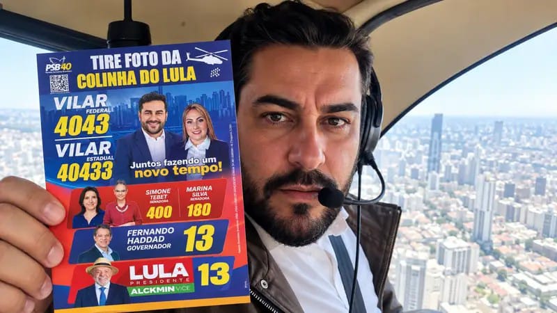 Colinha de Lula cai do céu na Paulista e viraliza nas redes sociais